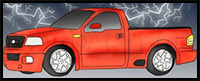 How to Draw an Apple Red Ford Lightning Pick Up