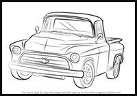 How to Draw a 1955 Chevy Truck