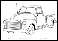 How to Draw a GMC Pickup Truck