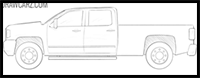 how to draw a Pickup Truck
