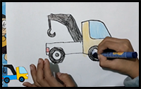 How to Draw a Tow Truck Step by Step