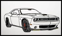 How to draw a Dodge Charger