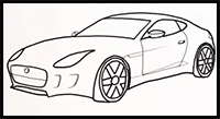 How to Draw a Jaguar Car Easy
