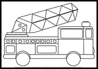 How to Draw Firetruck for Kids