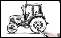 How to Draw a Tractor