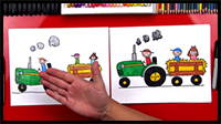 How to Draw a Tractor Hayride
