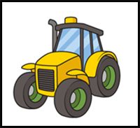 How to Draw a Tractor - Step by Step Guide