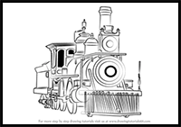 How to Draw Steam Locomotive