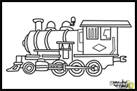 How to Draw a Steam Train