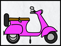 How to Draw a Scooter in Simple and Easy Steps Guide