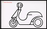 How to Draw a Scooter