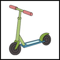 How to Draw a Scooter