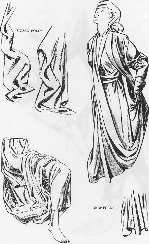Drawing Clothing Folds & Drapery Wrinkles with Folding and Shadows of ...