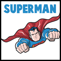 How to Draw Superman from DC Comics in Easy Step by Step Drawing Tutorial 