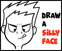 How to Draw a Silly Cartoon Facial Expression