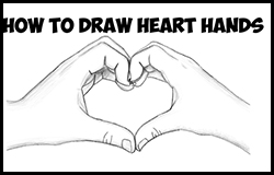 Drawing Heart Hands Step by Step Instructions