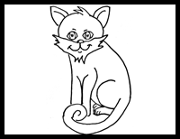 How to Draw Cartoon Cats Step by Step Drawing Tutorial for Kids 