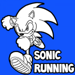 Drawing Sonic Running