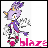 How to Draw Blaze the Cat from Sonic Step by Step 
