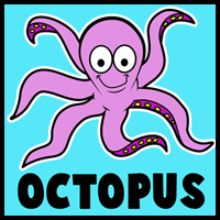 How to Draw a Cute Cartoon Octopus