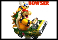 Drawing Bowser Throwing a Koopa Shell Out of His Race Car
