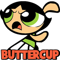 Draw Buttercup with an Angry Look on Her Face