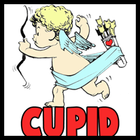 How to Draw Baby Cupid with Love Arrows for Valentines Day 