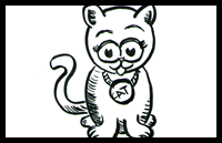 How to Draw Cartoon Kittens / Cats with Step by Step Drawing Lessons 