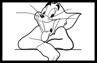 How to Draw Tom from Tom and Jerry Drawing Lesson