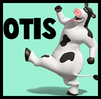 How to Draw Otis the Cow from Back at the Barnyard in Easy Steps 