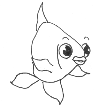 How to Draw a Cartoon Fish Step by Step Drawing Tutorial for Kids ...