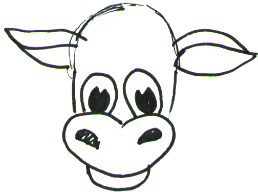 Step 3 How to Draw Cartoon Cows / Farm Animals Step by Step Drawing Lessons  - How to Draw Step by Step Drawing Tutorials