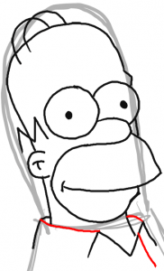 Step 12 How to Draw Homer Simpson from The Simpsons : Step by Step