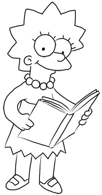 How To Draw Lisa Simpson From The Simpsons Step By Step Drawing Lesson How To Draw Step By Step Drawing Tutorials