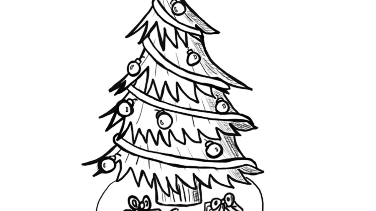 How to Draw a Christmas Tree - Step by Step Drawing Tutorial - Easy Peasy  and Fun