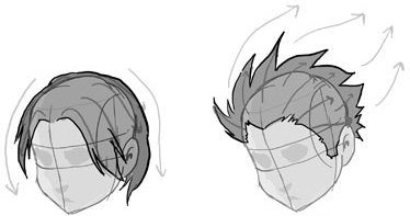 How to Draw Anime Hair Lesson, Step by Step Drawing
