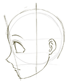 Step 5 Drawing Manga / Anime Faces & Heads in Profile Side View - How ...