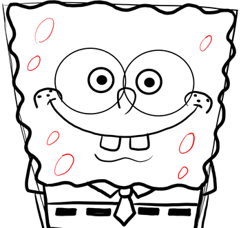 Draw Spongebob Squarepants with Easy Step by Step Drawing Lesson - Page