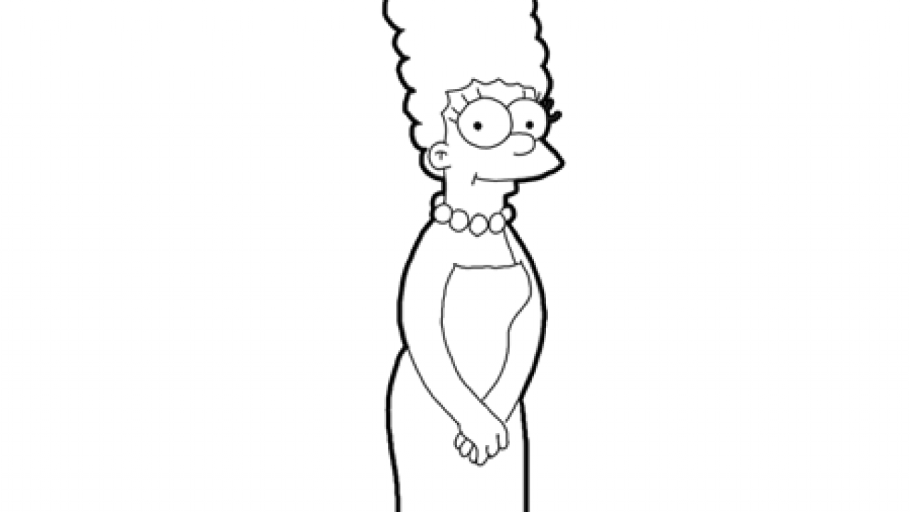 How To Draw Marge Simpson Full Body