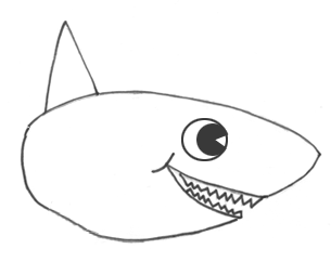 Step 6 How to Draw a Simple Cartoon Shark Drawing Lesson - How to Draw Step  by Step Drawing Tutorials