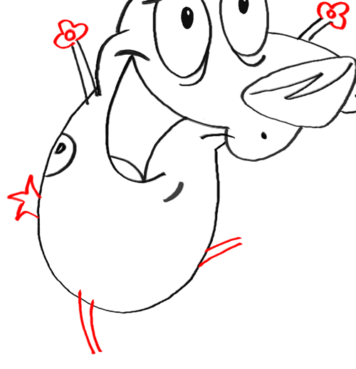 Step 12 Drawing Courage The Cowardly Dog Tutorial How To Draw Step By Step Drawing Tutorials