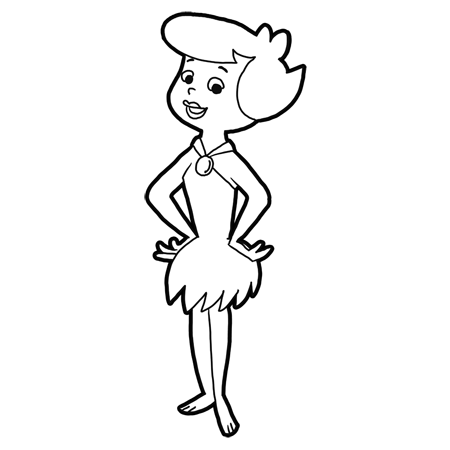 How to Draw Betty Rubble from The Flinstones with Easy Step by Step Drawing...