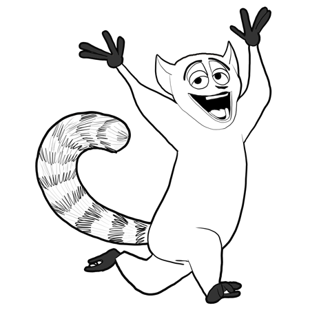 King Julien Madagascar coloring page - Coloring pages 🎨