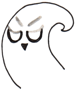 easy scary ghost drawing