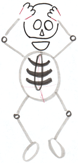 How to Draw Cartoon Skeletons with Step by Step Drawing Lesson for
