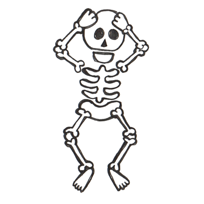 How to Draw Skeleton For Kids - DrawingNow