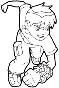 Finished Drawing of Ben from Ben 10 Cartoon