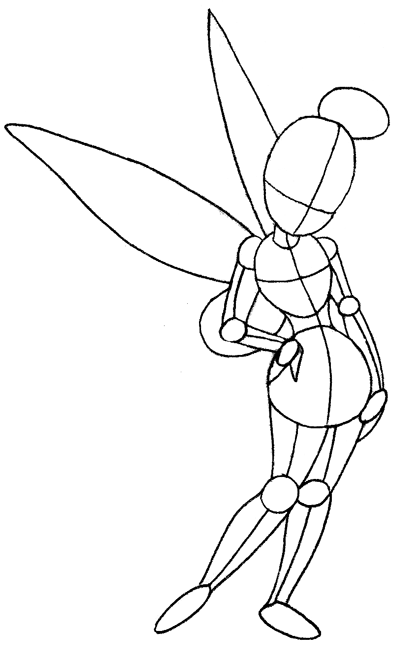 Featured image of post How To Draw Tinkerbell Step By Step Finally add the fairy wings and pixie dust before coloring in your drawing