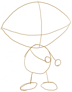 Step 1 - How to Draw Stewie from Family Guy