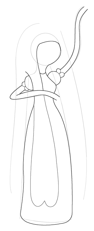 Step 3 : Drawing Princess Bubblegum Adventure Time Lesson